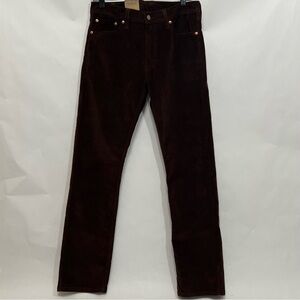 Levi’s 513 Slim Straight Men’s 32X32 Chocolate Brown Corduroy Stretch Jeans